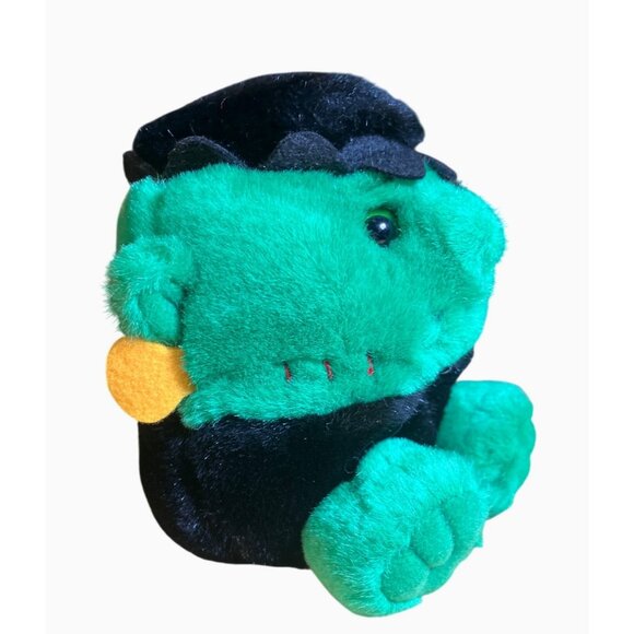Puffkins Stitch Monster Plush Toy Green Black Tag Collectible1999 Halloween - Picture 6 of 16